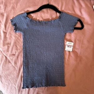 Blue Smocked Women's Top - Free People